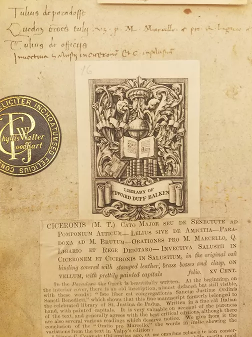 Manuscript #4: Inside the front cover