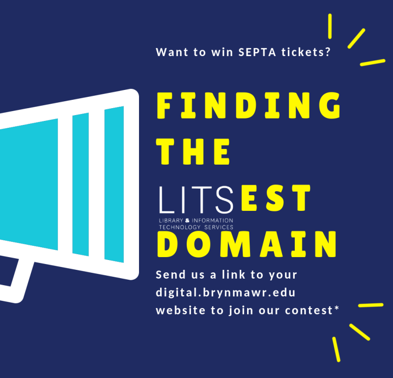 Finding the LITS-est domain. Want to win SEPTA tickets? Send us a link to your digital.brynmawr.edu…