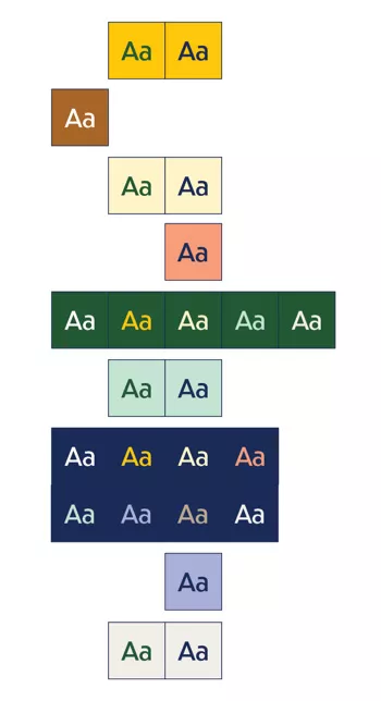 design - color palette - accessible combinations