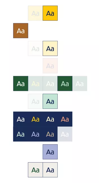 design - color palette - preferred combinations