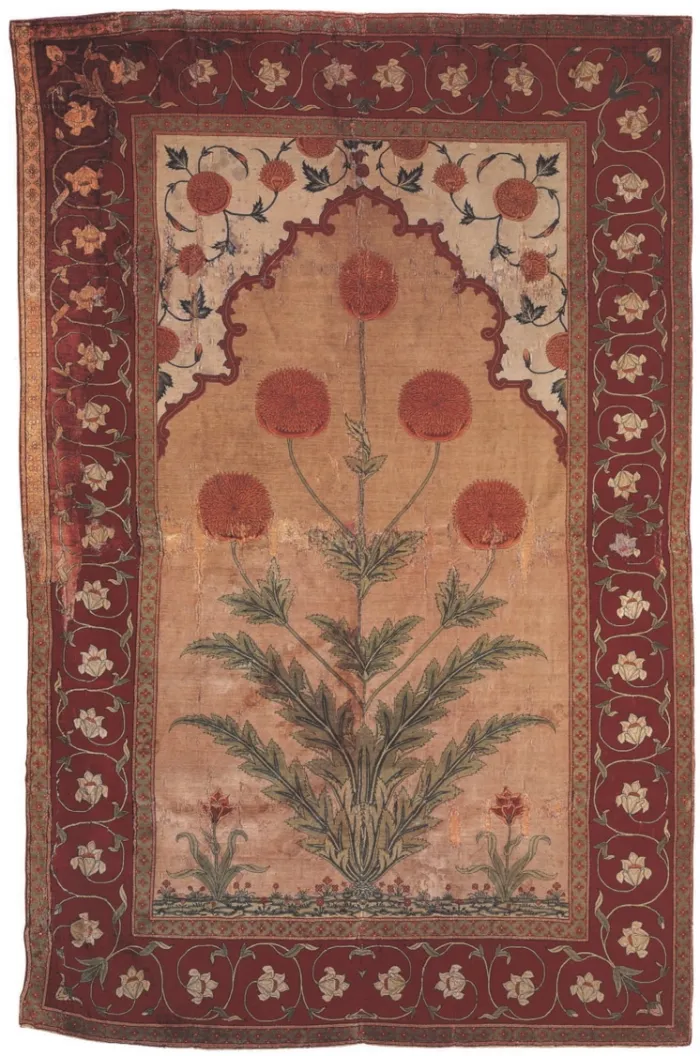 Our art history phd students study artifacts, like this Pashmina carpet