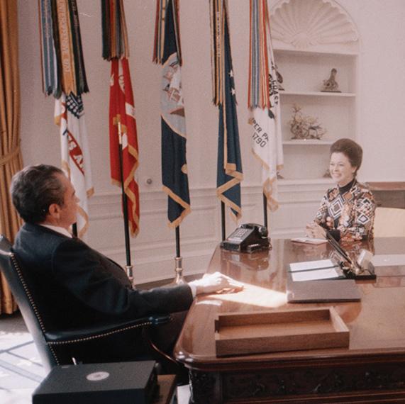 Shirley Temple Black with President Richard Nixon