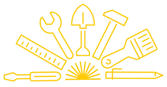 sunburst with tools